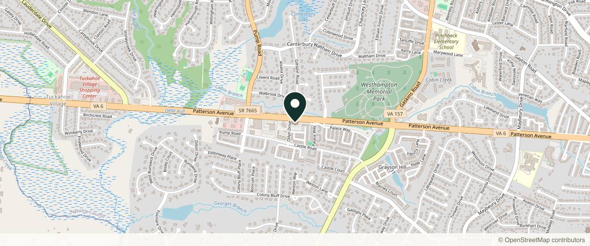 Map showing the exact location of Balance Wellness at 10431 Patterson Ave Suite C24 & 28, Henrico, VA 23238, USA