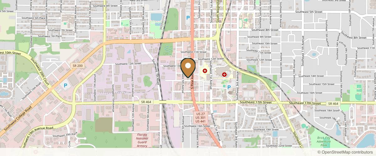 Map showing the exact location of Balanced Body Wellness and Aesthetics at 419 SW 15th St Ste 202, Ocala, FL 34471, USA