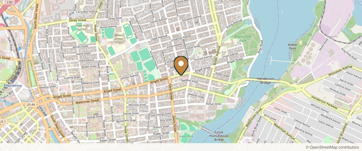 Map showing the exact location of BALENCIA- Coolsculpting Elite, Morpheus8, Laser Hair Removal, & Botox at 461 Angell St, Providence, RI 02906, USA