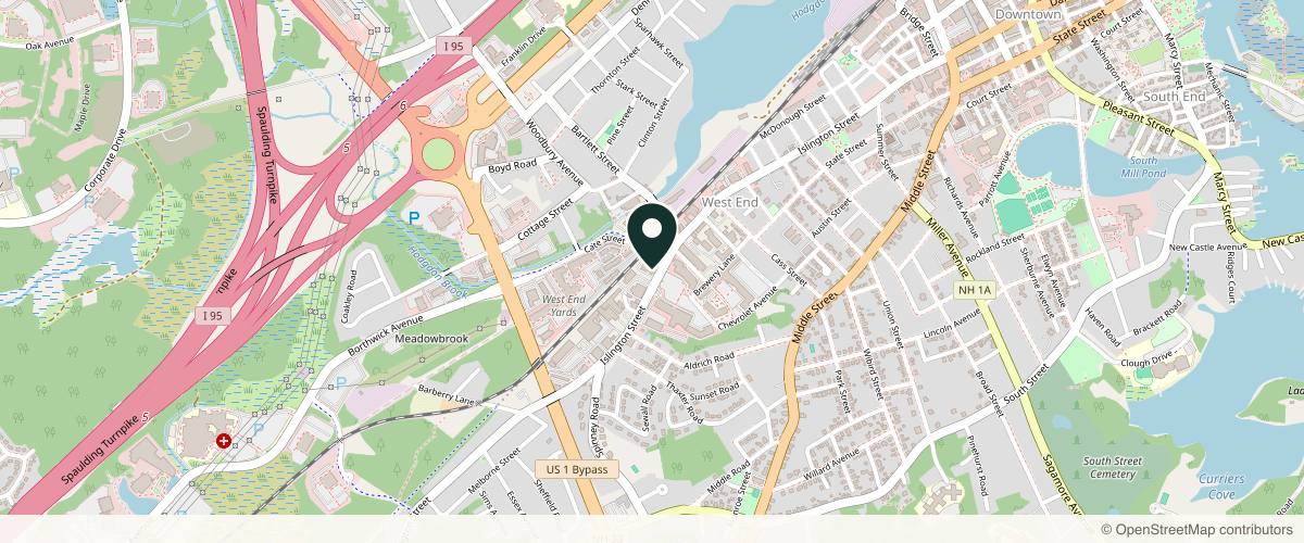 Map showing the exact location of Ballentyne Medical Aesthetics at 767 Islington St, Portsmouth, NH 03801, USA