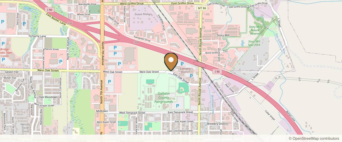 Map showing the exact location of BAM Wellness at Cannery District, 105 E Oak St Suite 1-E, Bozeman, MT 59715, USA