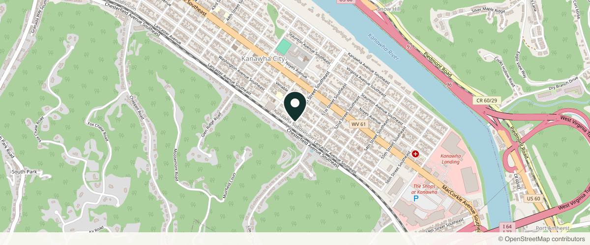 Map showing the exact location of Bandak Plastic Surgery at 610 50th St SE, Charleston, WV 25304, USA
