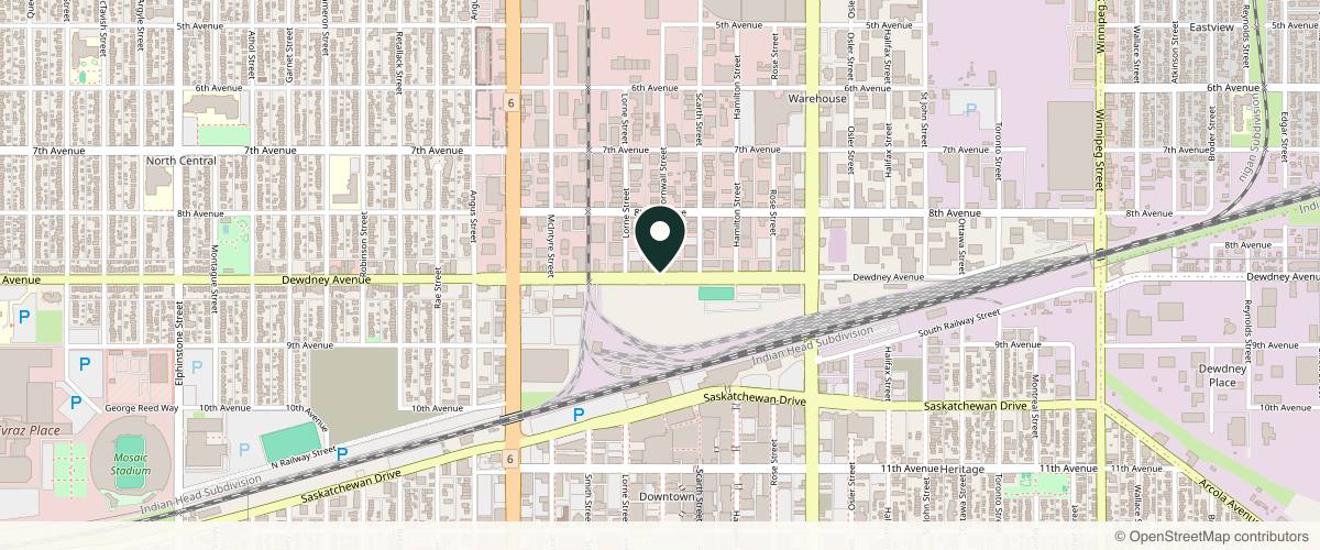 Map showing the exact location of Bare Envy Laser at 2206 Dewdney Ave Suite 203, Regina, SK S4R 1H3, Canada