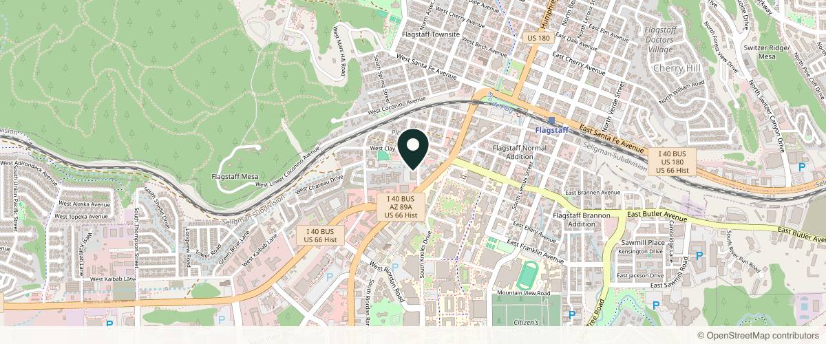 Map showing the exact location of bare. medical aesthetics at 399 S Malpais Ln #102, Flagstaff, AZ 86001, USA