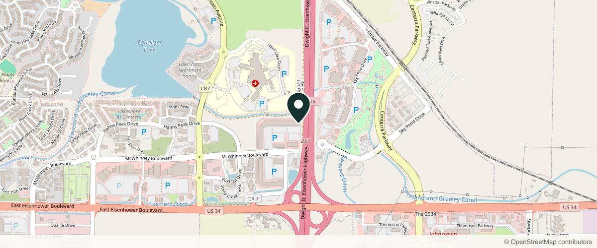 Map showing the exact location of Bare Skin & Wellness at 5753 McWhinney Blvd suit 07, Loveland, CO 80538, USA