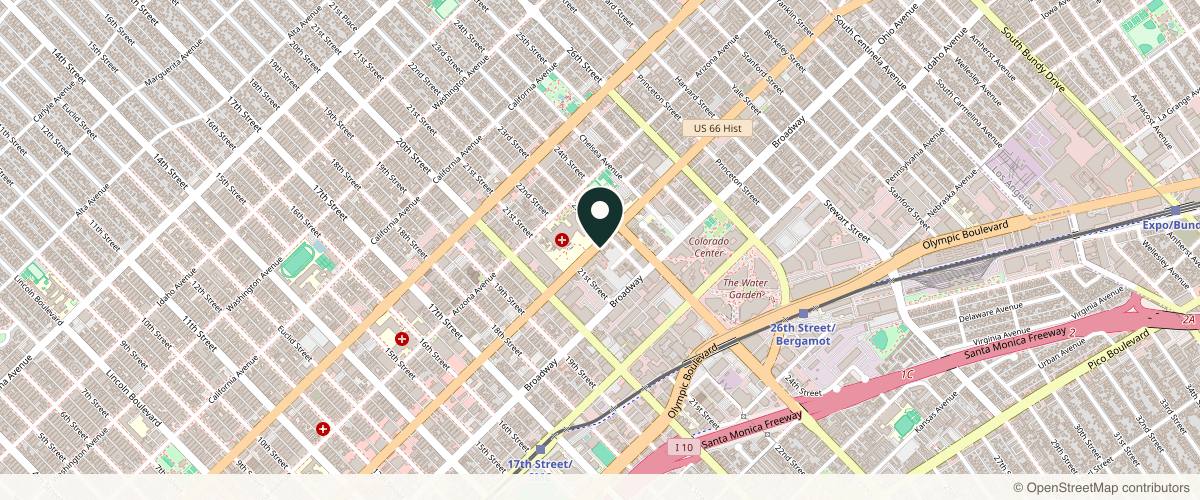 Map showing the exact location of Batra Medical, Surgical, And Cosmetic Dermatology at 2216 Santa Monica Blvd #101, Santa Monica, CA 90404