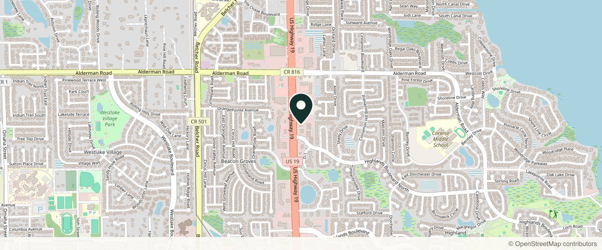 Map showing the exact location of Bay Dermatology at 34941 US Hwy 19 N, Palm Harbor, FL 34684, USA