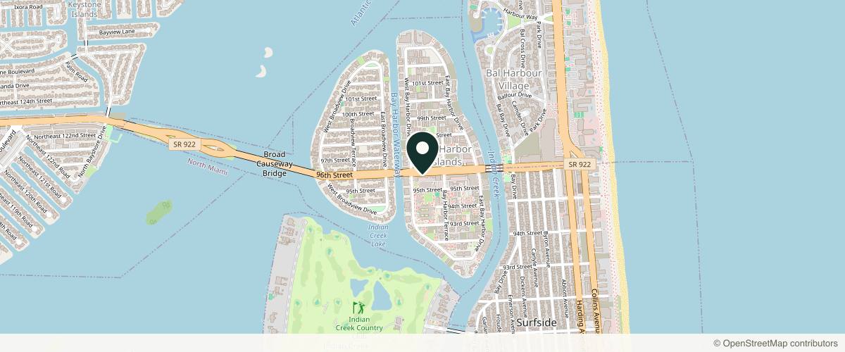 Map showing the exact location of Bay Harbor Med Spa at 1160 Kane Concourse #302, Bay Harbor Islands, FL 33154, USA