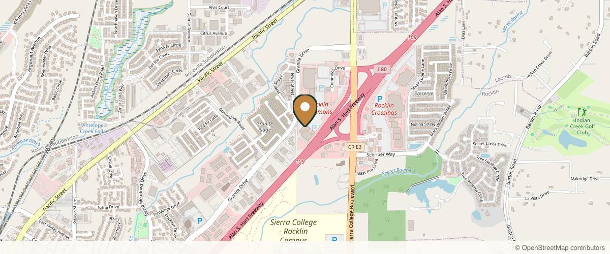 Map showing the exact location of Be You Medical at W Salon Suites, 5130 Commons Dr 101 Suite 302, Rocklin, CA 95677, USA