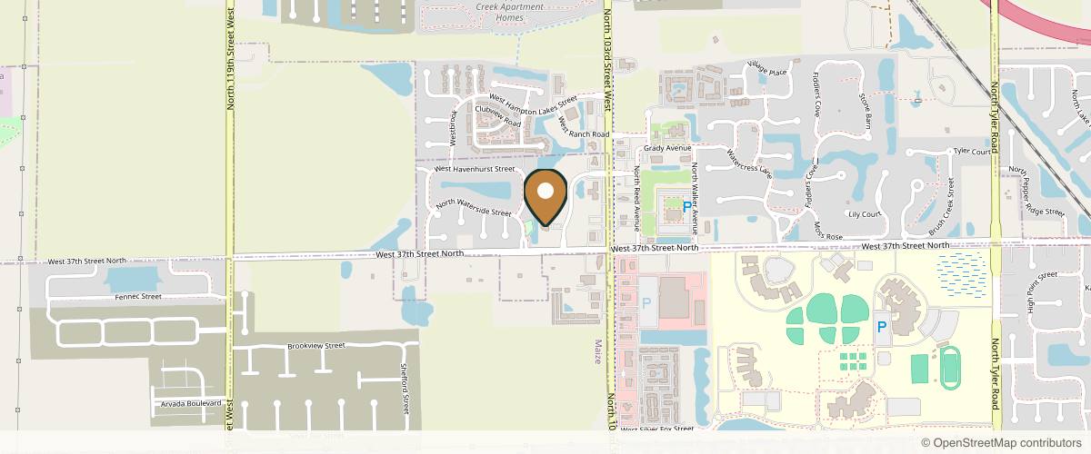 Map showing the exact location of Beau Monde West Spa at 3815 N Weston St, Maize, KS 67101, USA