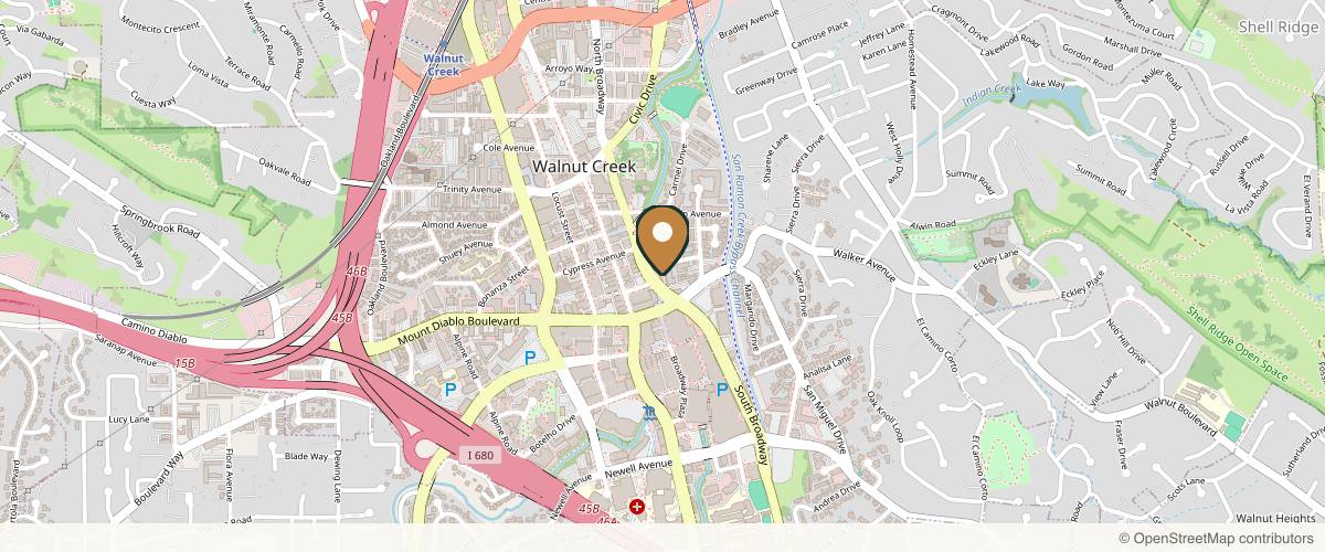 Map showing the exact location of Beau Visage Aesthetics at 1330 N Broadway Suite 200F 2nd floor, Walnut Creek, CA 94596, USA