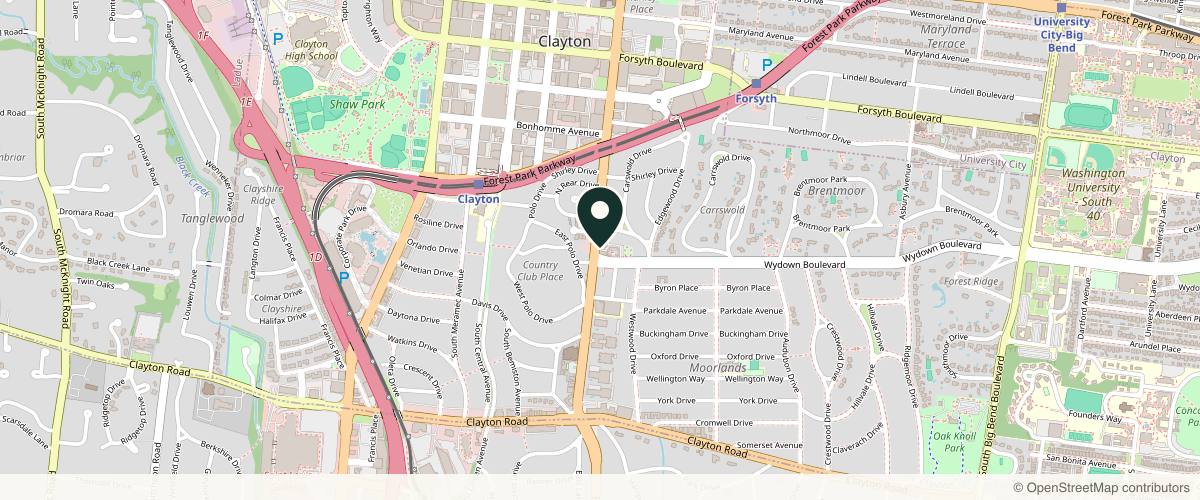 Map showing the exact location of Beautify Agency at 522 S Hanley Rd Suite B, Clayton, MO 63105, USA