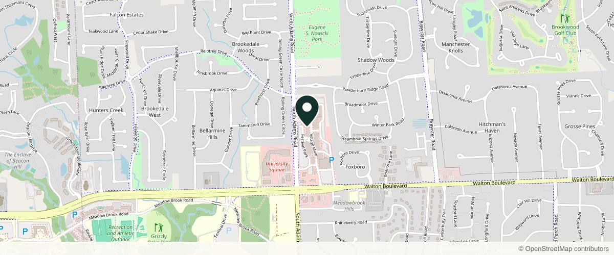Map showing the exact location of Beautiphi Aesthetic Boutique at 322 N Adams Rd, Rochester Hills, MI 48309, USA