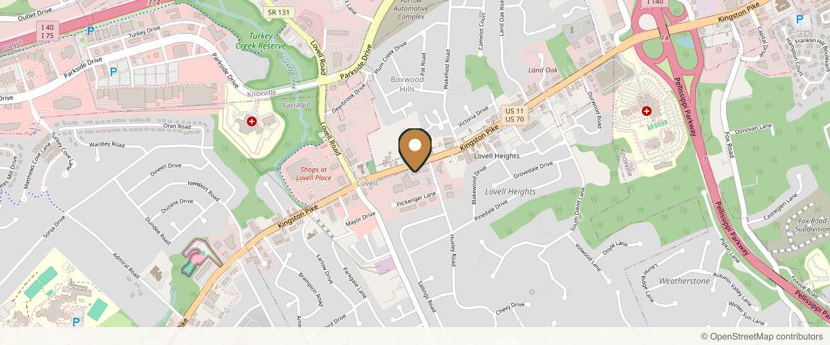 Map showing the exact location of Beautique Medical Anti-Aging at 10542 Kingston Pike, Knoxville, TN 37922, USA