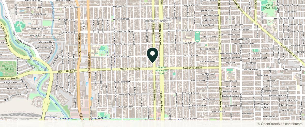 Map showing the exact location of Beautopia Skin Studio in Houston, TX at 1119 Yale St, Houston, TX 77008, USA