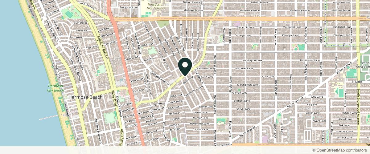 Map showing the exact location of Beauty Cult | Redondo Beach at 1312 Aviation Blvd Ste 103, Redondo Beach, CA 90278, USA