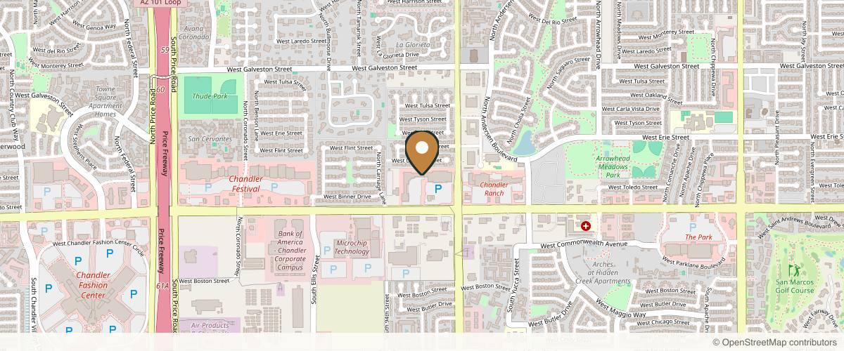 Map showing the exact location of Beauty Elements at 2160 W Chandler Blvd #19, Chandler, AZ 85224, USA