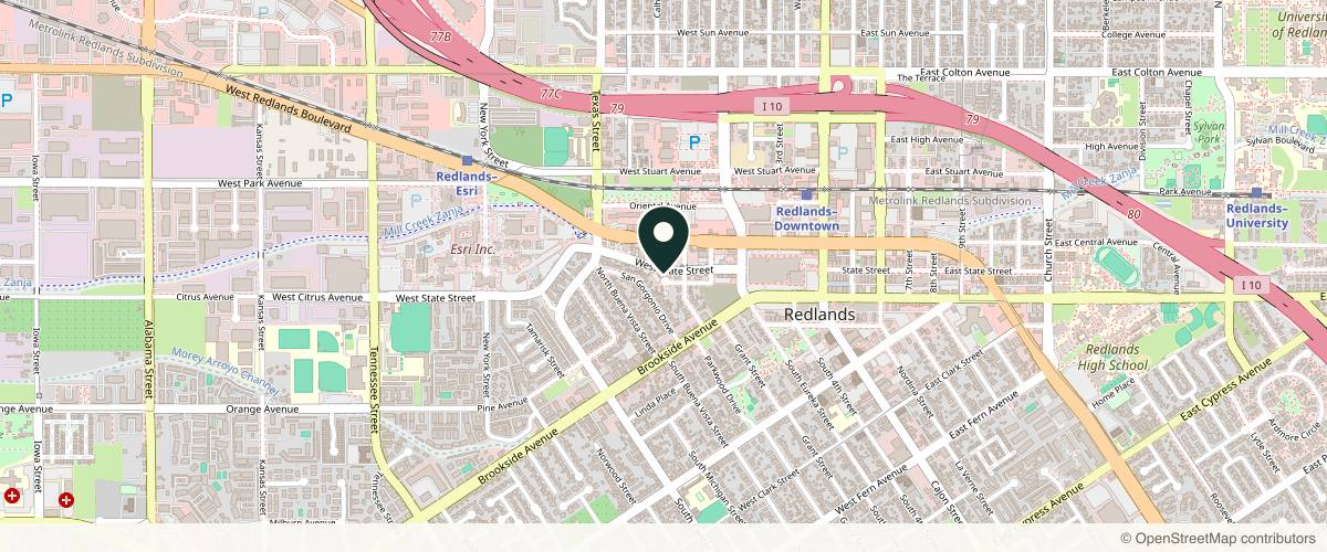 Map showing the exact location of Beauty Enhanced Aesthetics at 535 W State St # H, Redlands, CA 92373, USA