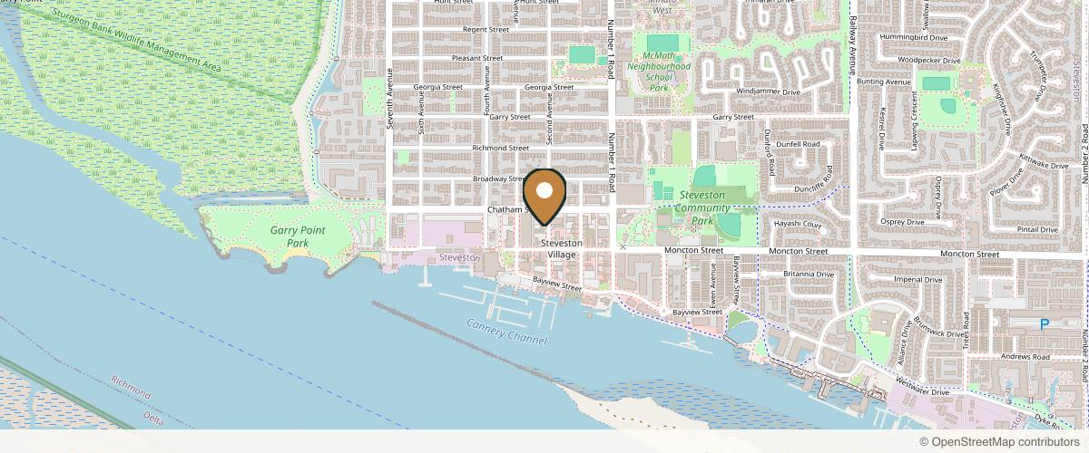 Map showing the exact location of Beauty Gaga Health Spa at 12051 Second Ave #110, Richmond, BC V7E 3L6, Canada