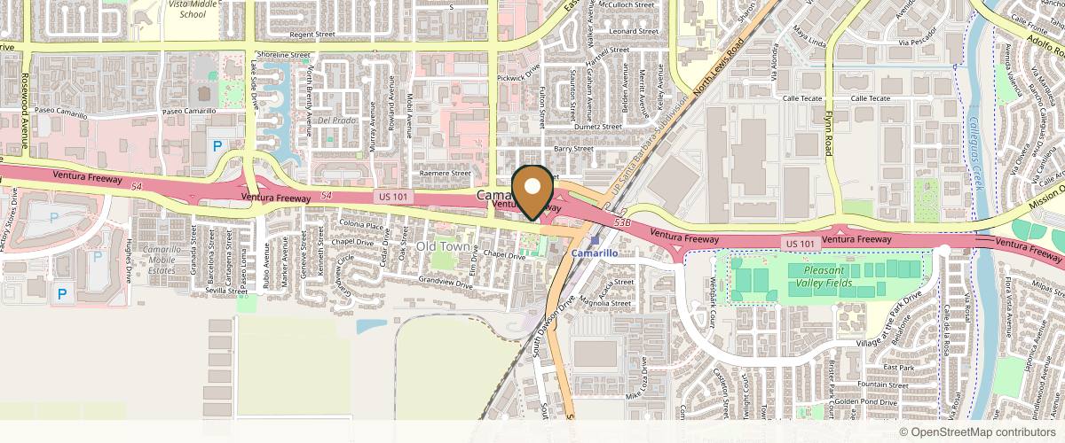 Map showing the exact location of Beauty Lounge Med Spa at 2475 Ventura Blvd, Camarillo, CA 93010, USA