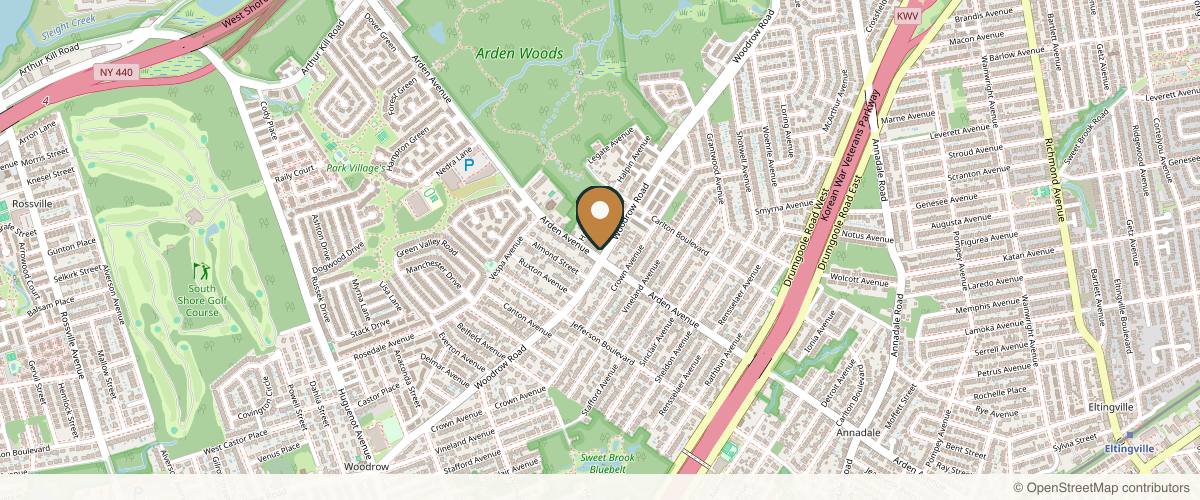 Map showing the exact location of Beauty Nurse NYC at 405 Arden Ave, Staten Island, NY 10312, USA