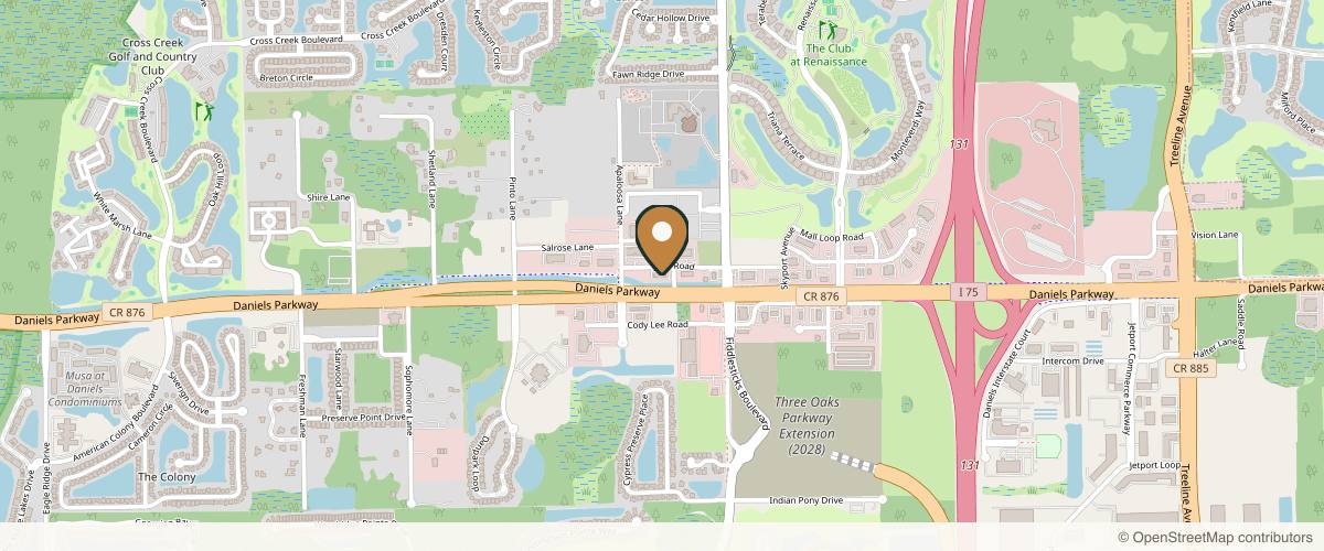 Map showing the exact location of Beauty Ritual at 8951 Daniels Pkwy #130, Fort Myers, FL 33912, USA