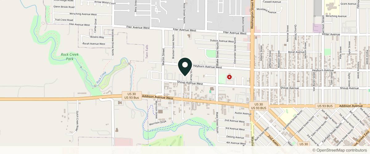 Map showing the exact location of Beauty Secrets with Christean at 496 Shoup Ave W Ste B, Twin Falls, ID 83301, USA