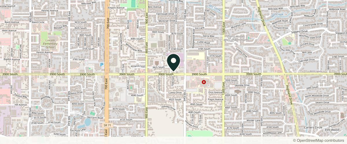Map showing the exact location of BeautyNow Med Spa at 1045 E 3900 S Suite 202, Millcreek, UT 84124, USA
