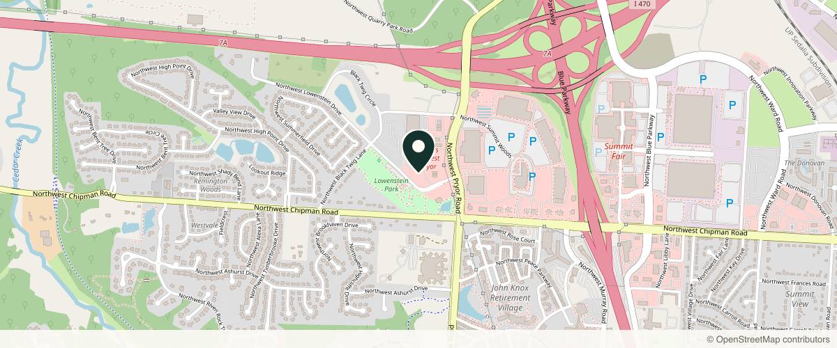 Map showing the exact location of beem Light Sauna - Lee's Summit at 2070 NW Lowenstein Dr B, Lee's Summit, MO 64081, USA