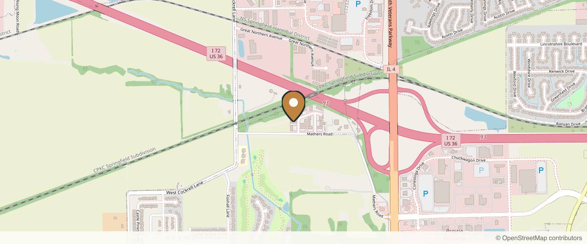 Map showing the exact location of Bel Viso Medical Aesthetics at 3901 Wood Duck Dr Ste B South, Springfield, IL 62711, USA