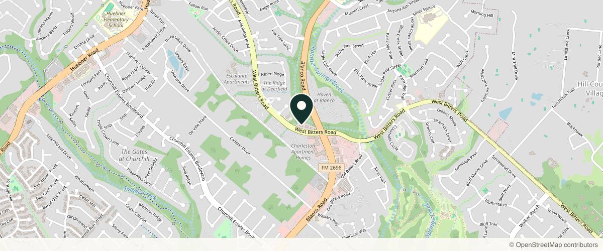 Map showing the exact location of Believe Aesthetics & Wellness at 1407 W Bitters Rd Ste 103, San Antonio, TX 78248, USA