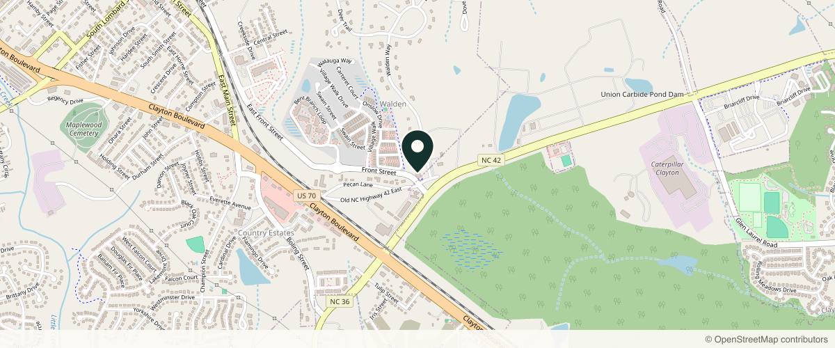 Map showing the exact location of Bella Bloom Medspa, PLLC at 1540 E Front St Ste 100 Office 4, Clayton, NC 27527, USA