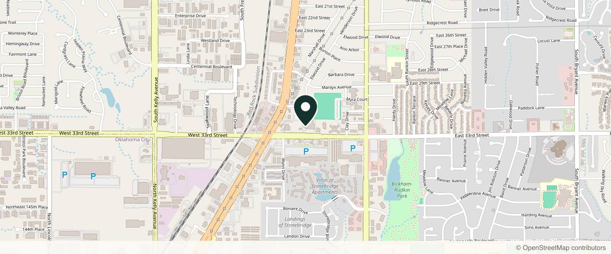 Map showing the exact location of Bella Strada Salon And Spa Suites With Boutique at 3224 S Broadway #100, Edmond, OK 73013, USA