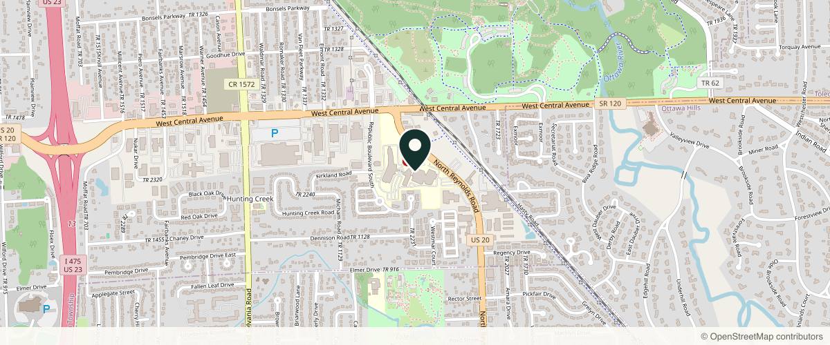 Map showing the exact location of Bella Via Medical Spa at 2865 N Reynolds Rd #240, Toledo, OH 43615, USA