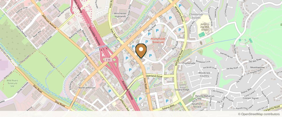 Map showing the exact location of Bella Vida Medspa at 26550 Ynez Rd Ste B, Temecula, CA 92591, USA