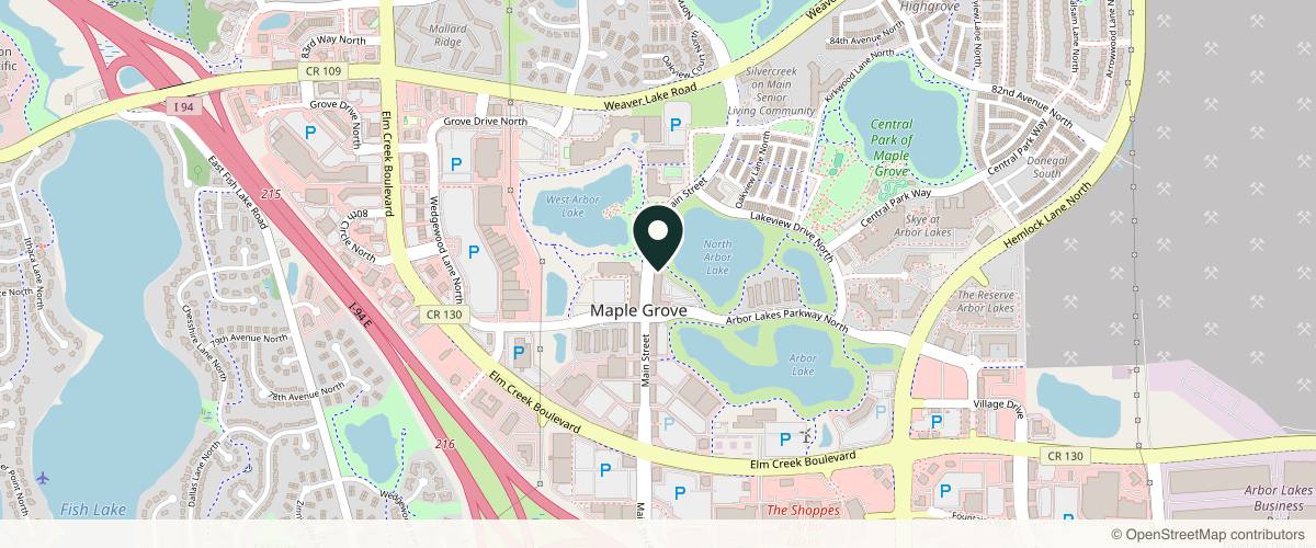 Map showing the exact location of Belladerm MedSpa at 7940 Main St, Maple Grove, MN 55369, USA