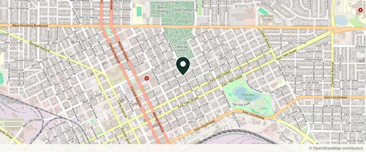Map showing the exact location of Bellanova MedSpa & Salon at 2122 Seymour Ave, Cheyenne, WY 82001, USA