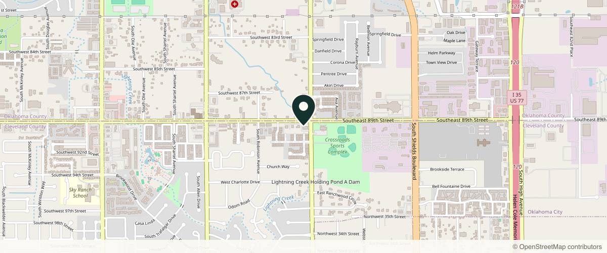 Map showing the exact location of Belle Âme Med Spa at 8 SW 89th St Ste 101, Oklahoma City, OK 73139, USA