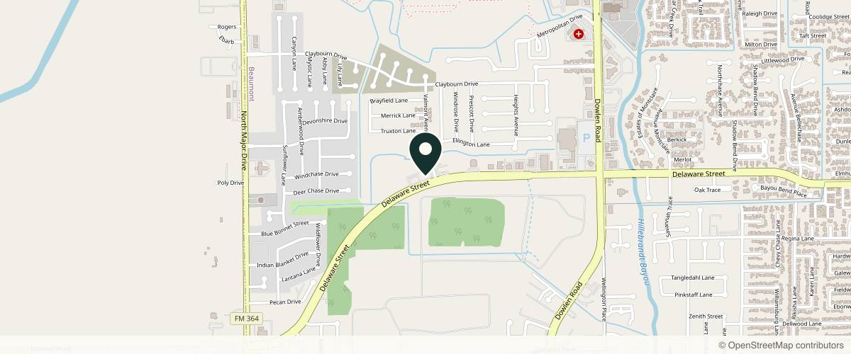 Map showing the exact location of Belle MedSpa at 6530 Delaware St Ste 30, Beaumont, TX 77706, USA