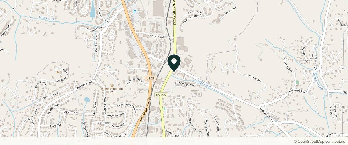 Map showing the exact location of Belle Mia Laser & Skincare Center at 3106 Sweeten Creek Rd, Asheville, NC 28803, USA
