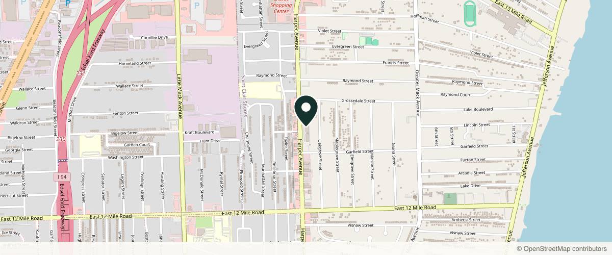 Map showing the exact location of Belle Sante Medical Spa at 30126 Harper Ave, St Clair Shores, MI 48082, USA