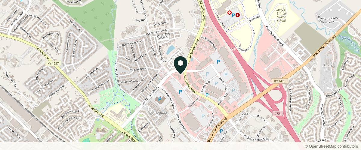 Map showing the exact location of Belle Vie Lifestyle and Aesthetic Medicine at 2337 Sir Barton Way #130, Lexington, KY 40509, USA