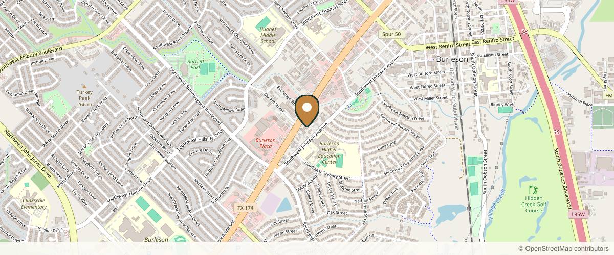 Map showing the exact location of Belle Visage Medical Aesthetics at 509 SW Wilshire Blvd Ste a, Burleson, TX 76028, USA