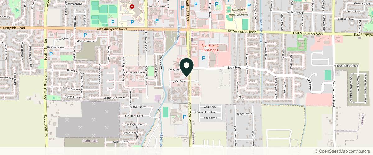 Map showing the exact location of BelleMedical Aesthetics + Wellness - Idaho Falls, ID at 3830 S 25th E Ste 300, Idaho Falls, ID 83404, USA