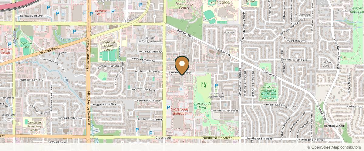 Map showing the exact location of Bellevue Anti-Aging Medical Clinic at 1489 158th Pl NE, Bellevue, WA 98008, USA