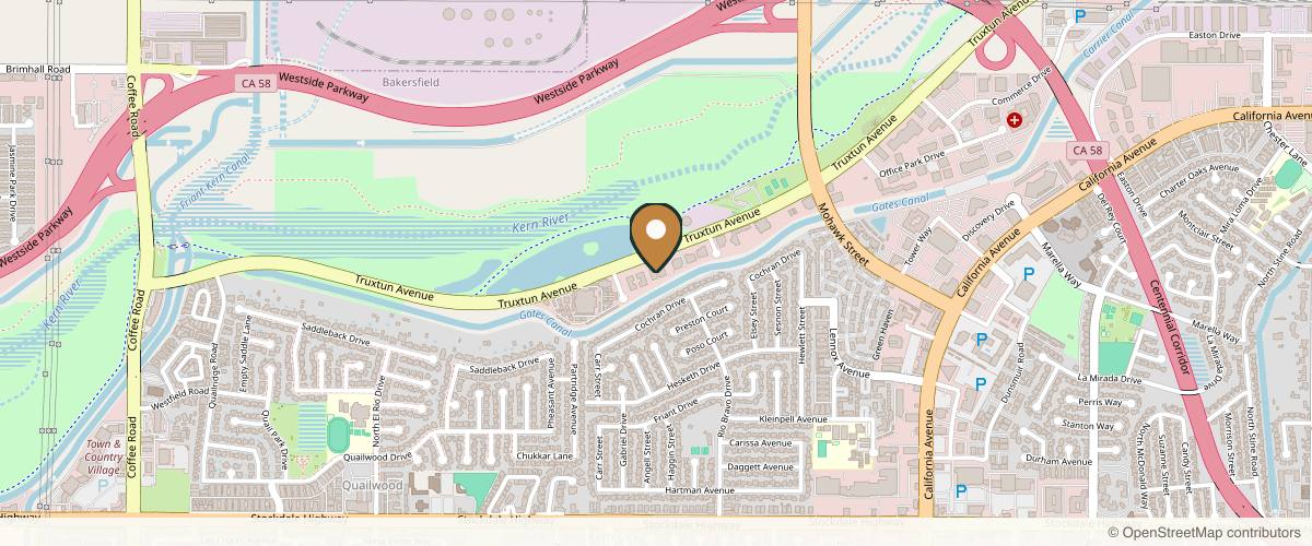 Map showing the exact location of Bellissima Medical Aesthetics at 6001 Truxtun Ave Building C Suite 320, Bakersfield, CA 93309, USA
