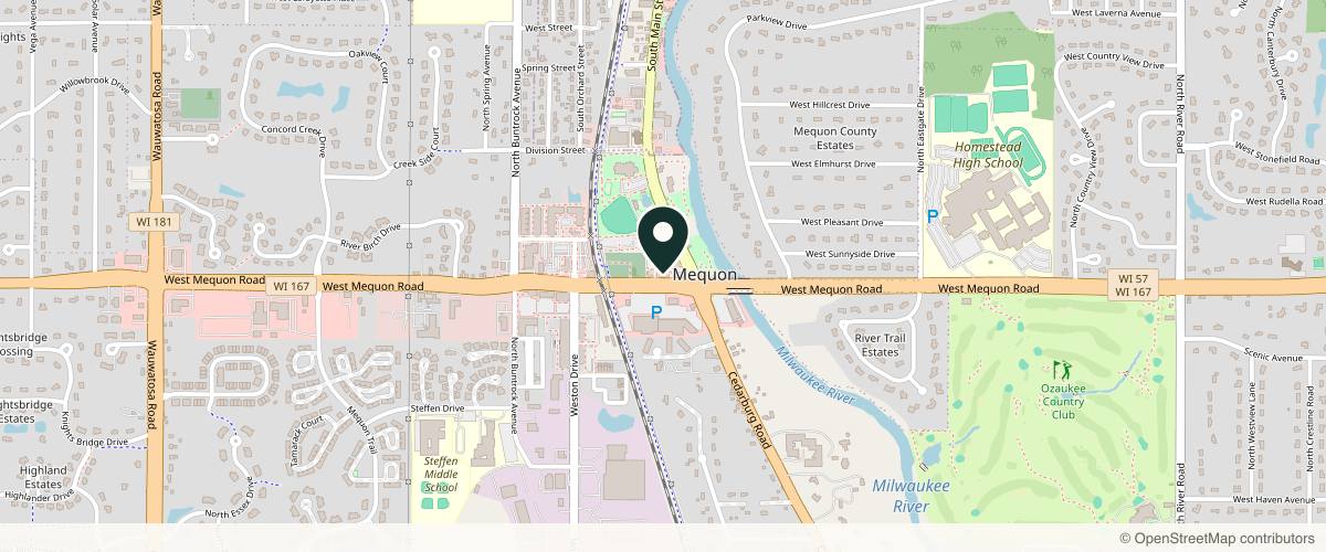 Map showing the exact location of Beso Medical Aesthetics at 6036 W Mequon Rd, Mequon, WI 53092, USA