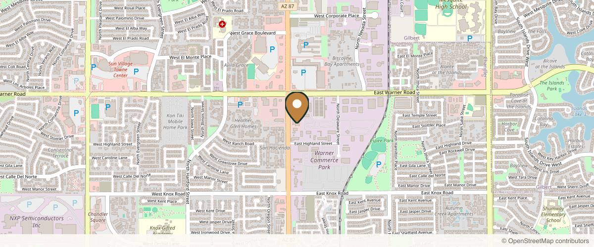 Map showing the exact location of Beverlys Med Spa at 1727 N Arizona Ave Unit 9, Chandler, AZ 85225, USA