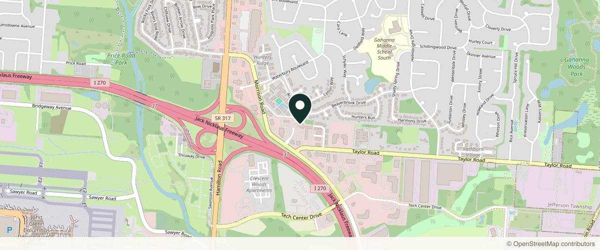 Map showing the exact location of Beyond Skin Aesthetics at 540 Officenter Pl Ste 120, Columbus, OH 43230, USA