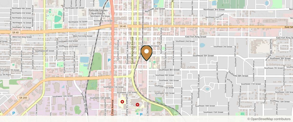 Map showing the exact location of Beyond Skin Ocala at 606 SE 3rd Ave, Ocala, FL 34471, USA